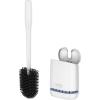 MR.SIGA Toilet Bowl Brush and Holder, Durable and Flexible Bristles, Wall Mounted Toilet Brush for Bathroom Cleaning, Black, 1 Pack(White)