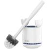 MR.SIGA Toilet Bowl Brush and Holder, Premium Quality, with Solid Handle and Durable Bristles for Bathroom Cleaning, White, 1 Pack(White)