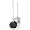 MR.SIGA Toilet Plunger and Bowl Brush Combo for Bathroom Cleaning, White, 1 Set(White)