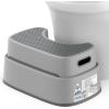 MR.SIGA Toilet Stool Squat Adult, Bathroom Stool Heavy Duty, Anti Slip Toilet Step for Bathroom, Toddler Step Stool for Kids, White & Grayish Blue(Light Gray & Dark Gray)