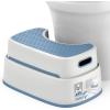 MR.SIGA Toilet Stool Squat Adult, Bathroom Stool Heavy Duty, Anti Slip Toilet Step for Bathroom, Toddler Step Stool for Kids, White & Grayish Blue(White & Grayish Blue)
