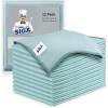 MR.SIGA Ultra Fine Microfiber Cloths for Glass, Pack of 12, 35 x 40cm 13.7″ x 15.7″(Green)