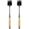 MR.SIGA Water Bottle Brush, Long Handle Bottle Brush for Water Glasses, Baby Bottles, Sports Bottles Cleaning, Gray, 2 Pack