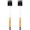 MR.SIGA Water Bottle Brush, Long Handle Bottle Brush for Water Glasses, Baby Bottles, Sports Bottles Cleaning, White, 2 Pack