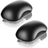 MR.SIGA Fruit and Vegetable Cleaning Brush with Non Slip Comfortable Grip, Pack of 2, Green(Black)