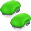 MR.SIGA Fruit and Vegetable Cleaning Brush with Non Slip Comfortable Grip, Pack of 2, Green(Green)