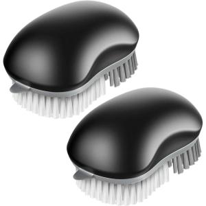 MR.SIGA Fruit and Vegetable Cleaning Brush with Non Slip Comfortable Grip, Pack of 2, Green(Black)