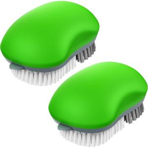 MR.SIGA Fruit and Vegetable Cleaning Brush with Non Slip Comfortable Grip, Pack of 2, Green(Green)
