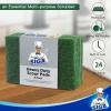 MR.SIGA Heavy Duty Scouring Pads, Household Scrubber for Kitchen, Sink, Dish, 24-Pack, 3.9 x 5.9 inch (10 x 15 cm), Green(24 Scouring Pads)