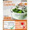 MR.SIGA Large Salad Spinner, Fruit Washing Bowl with Strainer, Salad Dryer for Washing, Spinning, and Draining Greens, Fruits, and Vegetables, 6.87 Quart Capacity