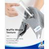 MR.SIGA Waffle Pattern Cleaning Cloths, Reusable Absorbent Microfiber Cleaning Cloths, Lint Free Microfiber Kitchen Towels, 6 Pack, Gray, 11.8 x 11.8 inch