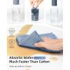 MR.SIGA Waffle Pattern Cleaning Cloths, Reusable Absorbent Microfiber Cleaning Cloths, Lint Free Microfiber Kitchen Towels, 6 Pack, Grayish Blue, 11.8 x 11.8 inch