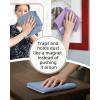 MR.SIGA Waffle Pattern Cleaning Cloths, Reusable Absorbent Microfiber Cleaning Cloths, Lint Free Microfiber Kitchen Towels, 6 Pack, Grayish Blue, 11.8 x 11.8 inch